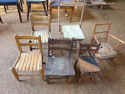 Vintage Children's Chairs, Mixed Styles