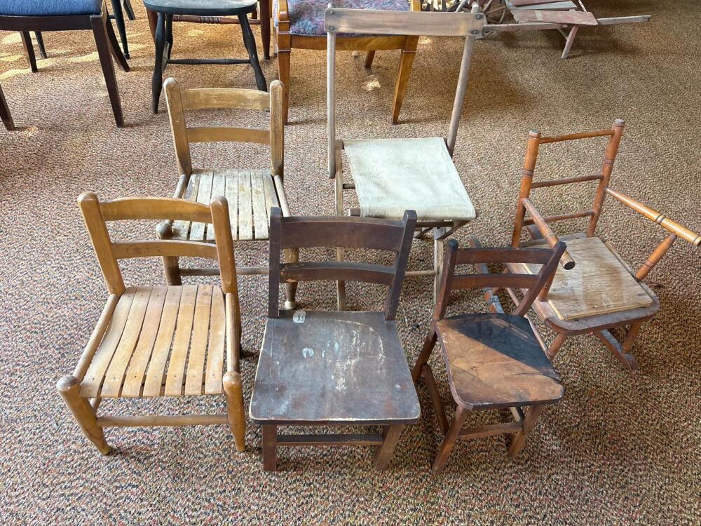 Vintage Children's Chairs, Mixed Styles