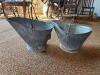 Galvanized Metal Ash Scuttles with Handles