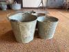 Galvanized Metal Utility Buckets - 3