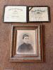 27"x31" Victorian-Style Framed Portrait and High School Diplomas