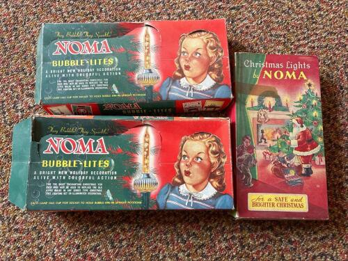 Vintage NOMA Christmas Lights and Bubble Lites in Boxes