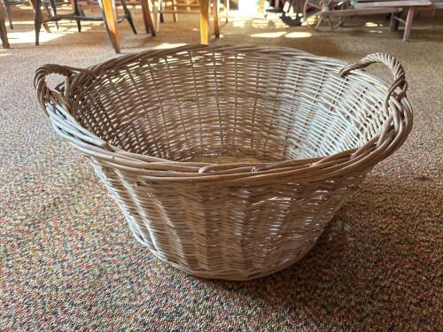 Large Round Wicker Basket With Handles