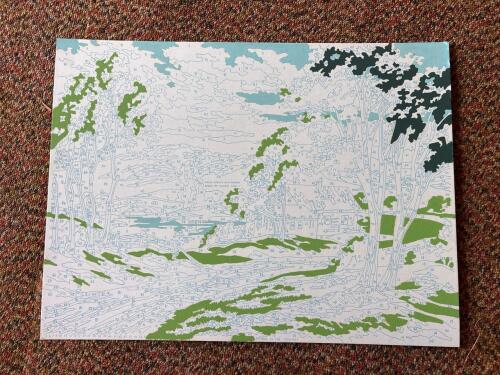 24x18 Vintage Paint by Numbers Landscape Canvas