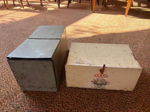 Pair of Vintage Metal Bread Boxes