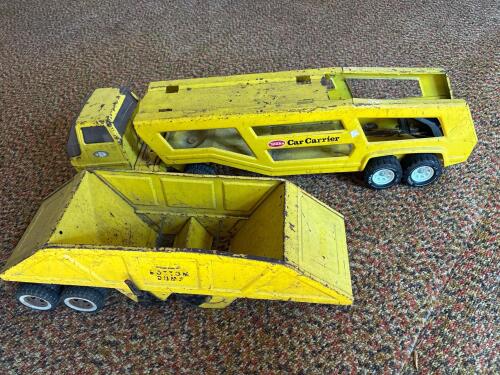 Tonka Car Carrier and Bottom Dump Trucks