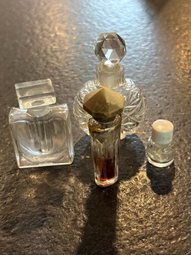 Vintage Glass Perfume Bottles Assortment