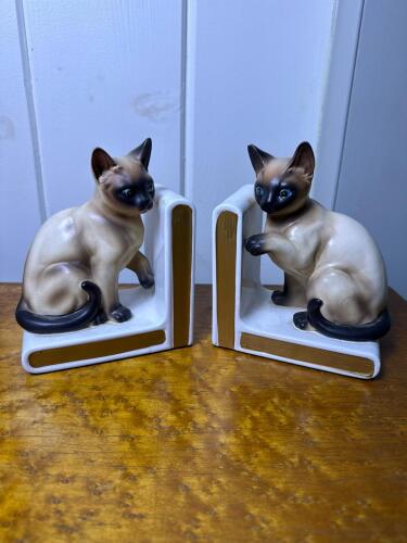 Pair of Lefton Siamese Cat Bookends