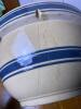 Stoneware Mixing Bowl with Blue Bands - 4