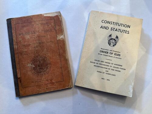 Odd Fellows and Elks Constitution and By-Laws Books