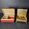 Reuge Wooden Music Box and Ornate Metal Footed Music Box - 4