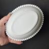 Indian Glass Milk Glass Hen on Nest - 5