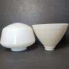 Milk Glass Lamp Shades in Mid-Century Modern Style