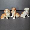 Japanese Porcelain Dog Figurines, Mid-Century Style