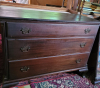 Mahogany Dresser With Mirror, Queen Anne-Style - 2