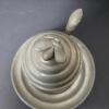 Queens Art Pewter and Glass Bee Skep Honey Jar - 2