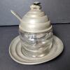 Queens Art Pewter and Glass Bee Skep Honey Jar - 3