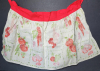 Vegetable Print Cotton Half Apron with Red Waistband - 2