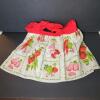 Vegetable Print Cotton Half Apron with Red Waistband - 4