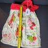 Vegetable Print Cotton Half Apron with Red Waistband - 5