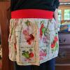 Vegetable Print Cotton Half Apron with Red Waistband - 6