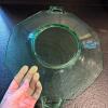 Green Uranium Glass Handled Plate - 4