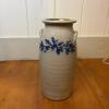 Salmon Falls Stoneware Vase with Blue Floral Decor, 2005 - 5