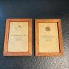 Pair of 5" x 6.75" Feather Bird Pictures with Hand-Carved Frames - 2