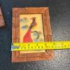 Pair of 5" x 6.75" Feather Bird Pictures with Hand-Carved Frames - 6