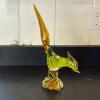 Murano Style Amber and Green Bird Figure