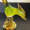 Murano Style Amber and Green Bird Figure - 2
