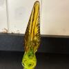 Murano Style Amber and Green Bird Figure - 4