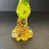 Murano Style Amber and Green Bird Figure - 5