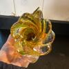 Murano Style Amber and Green Bird Figure - 6