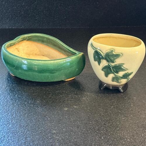 Vintage Planters Including Royal Copley Ivy Footed Planter