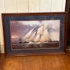 41.75' x 28.5" Framed Nautical Sailing Ship Print