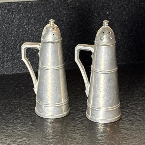 Pair of Peerless Pewter Salt and Pepper Shakers