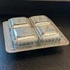 Pedestal Condiment Server with Glass Inserts