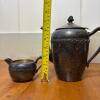 B Rogers Silver Co Silver on Copper Coffee Pot and Creamer - 11