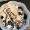 Avon Floral Tin with Sewing Notions and Accessories - 7