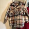 Plaid Shirt Jacket and Red Fleece Pullover - 7