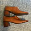 Bass Brown Leather Block Heel Shoes - 3