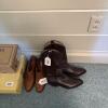 Brown Leather Western Cowboy Boots - 8
