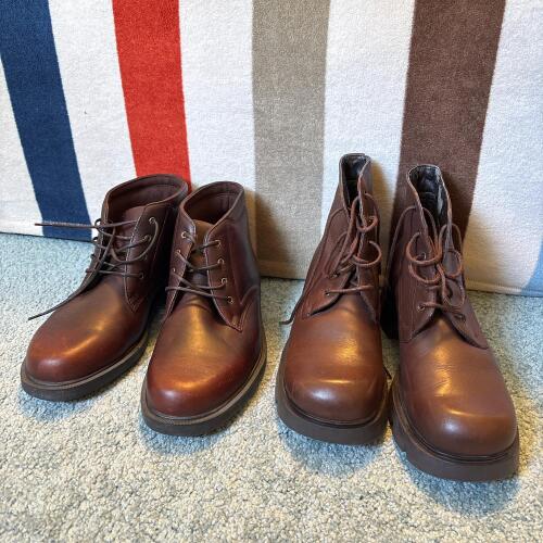 Two Pairs of Bass Leather Lace-Up Boots