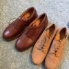 Men's Leather and Suede Lace Up Shoes - 2