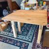 Rustic Drop-Leaf Wooden Table - 2
