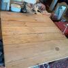 Rustic Drop-Leaf Wooden Table - 3