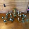 Brass-Toned Colonial-Style Chandeliers & Wall Sconce