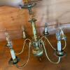 Brass-Toned Colonial-Style Chandeliers & Wall Sconce - 3
