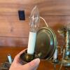 Brass-Toned Colonial-Style Chandeliers & Wall Sconce - 6